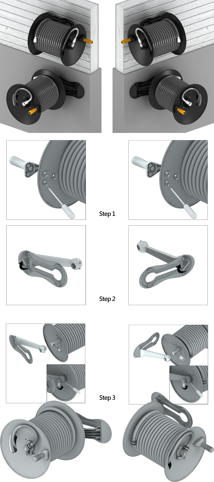 Jumbo Metal  Hose Reel