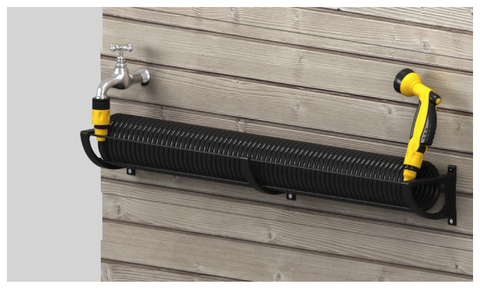 Wallmounted Coiled Hose Holder